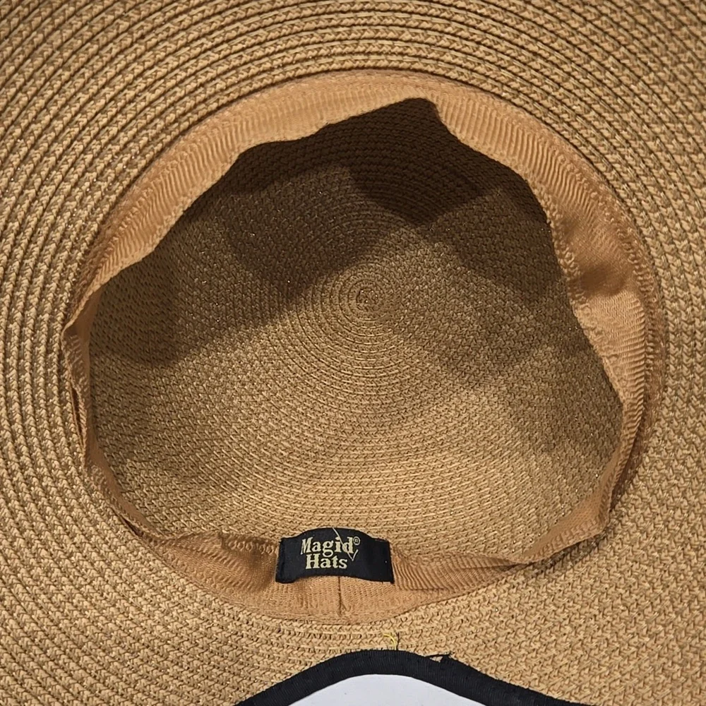 Magid Hats Straw Sun Hat Coastal Bonnet‎ Wide Brim Beach Travel - Picture 13 of 16